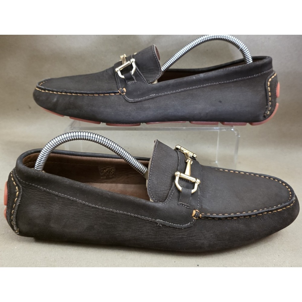 Saks Fifth Avenue (Sz 11 M) Horsebit Driving Loafer Men's Brown Nubuck - Picture 5 of 12